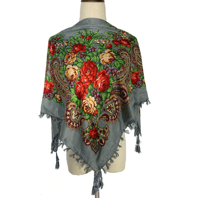 Bandana Cotton - 90*90 cm WomenRussische Bloemen Vierkante Sjaal