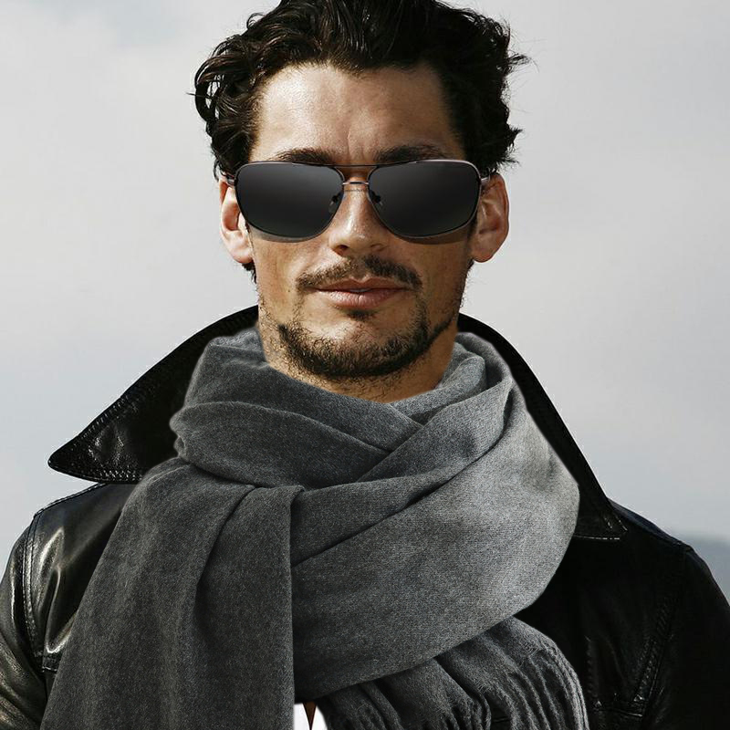 Muffler Men Wool - Mode Sjaal Man Winter Warm Zacht