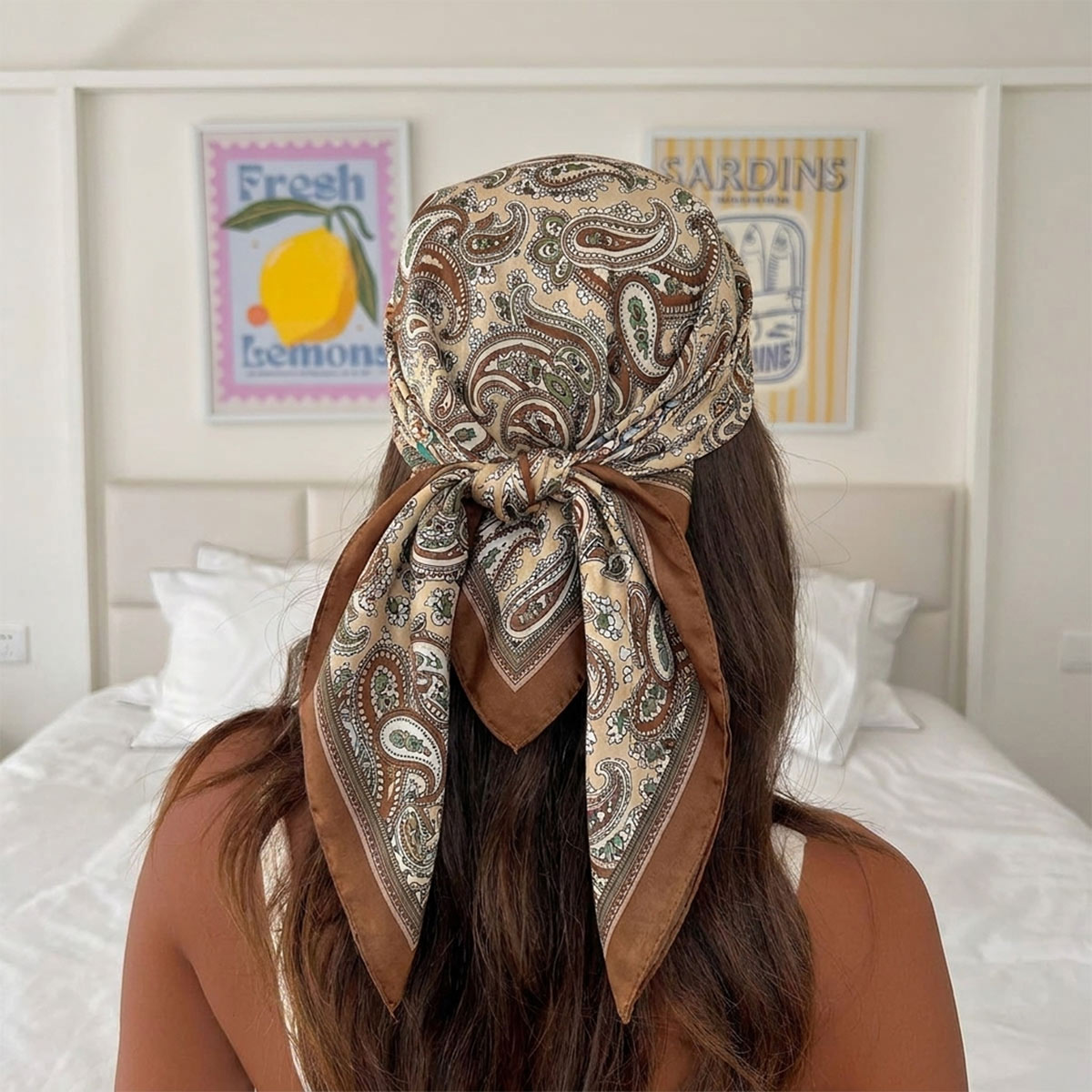 Face Scarf Mask - Nieuw ontwerp mode vierkante zijden sjaal