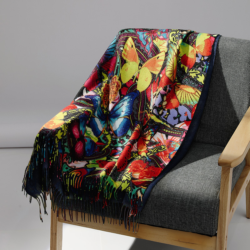 Muffler Men Wool - Luxe Merk Olieverfschilderij Kasjmier Sjaal voor