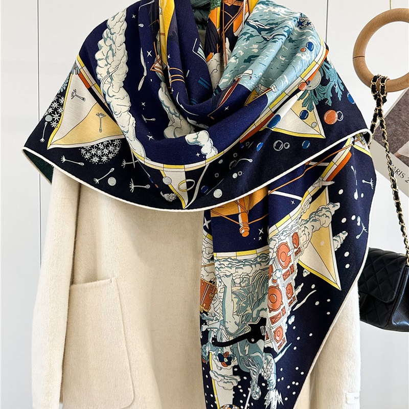 Woven Scarf Blanket - Womens Luxe Wollen Deken Sjaal Extra