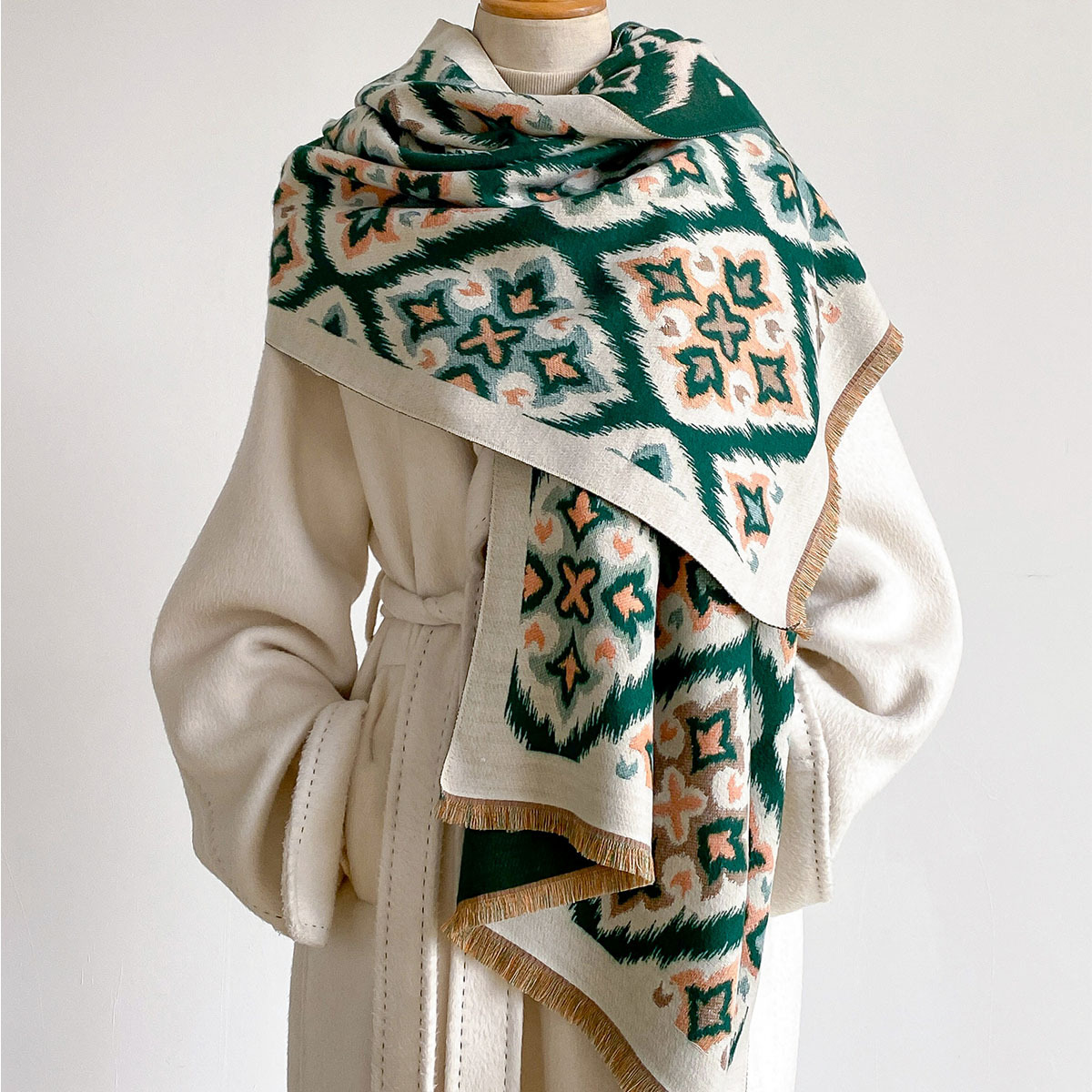 Dames Reversibele Imitatie Kas - Woven Scarf Blanket recensie en prijs
