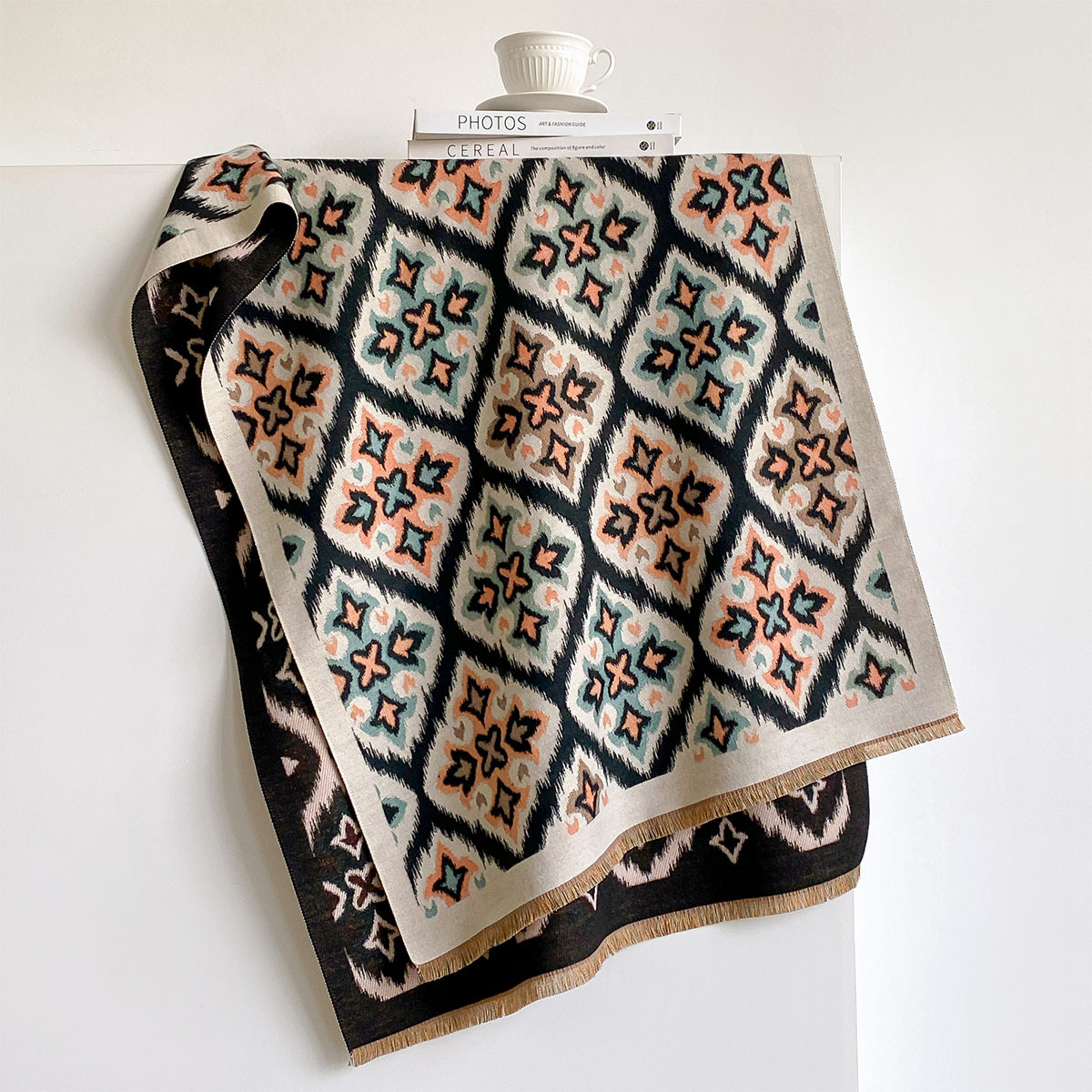 Dames Reversibele Imitatie Kas - Woven Scarf Blanket recensie en prijs
